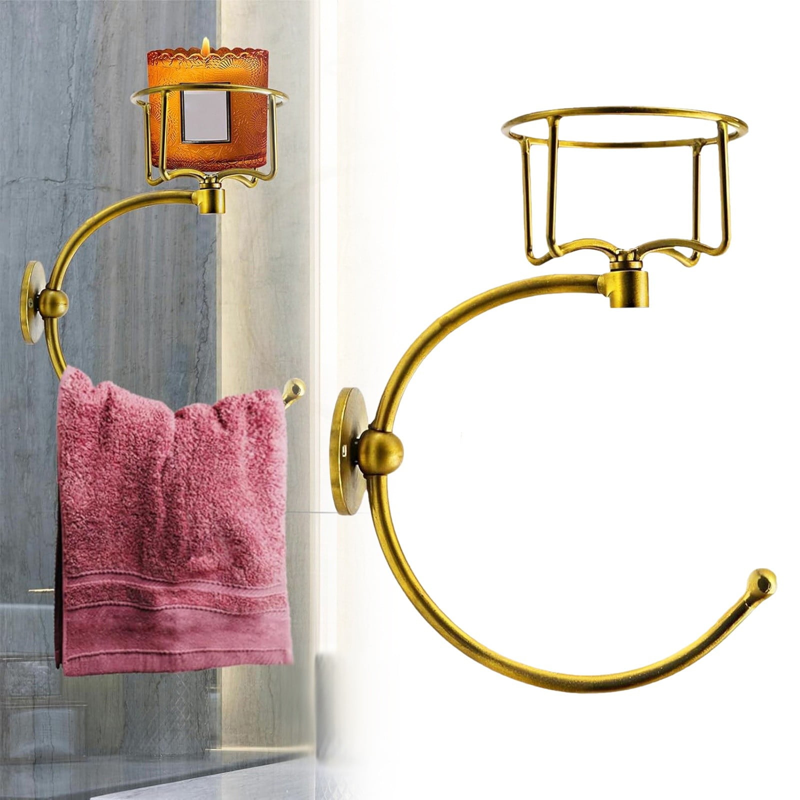 Clearance Under $20 Towel Holders With Vintage Candlesticks Towel Hooks To Bathroom Walls Rustic ...