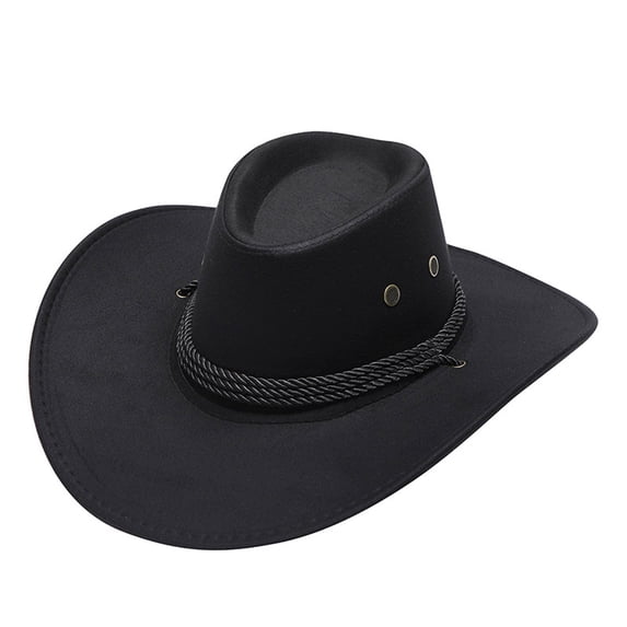 Clearance 2024!Cowboy Hats for Women Adult Casual Solid Summer Western Fashion Cowboy Sun Hat Wide Brim Travel Sun Cap Cowboy hat