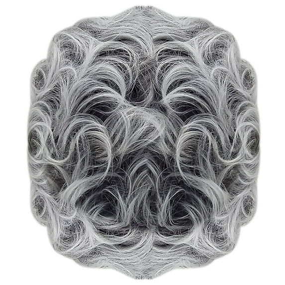 Clearance 2024!Human Hair Wig Grey Wig Full Woman Curly Fashion Synthetic Hair Short Natural wig Headband Wigs