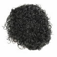 thumbnail image 1 of Clearance 2024!Human Hair Wig Women Black Brazilian Short Wavy Curly Parting High Temperature Fiber Wig Hair Short Curly Wig With Hair Net Headband Wigs, 1 of 9