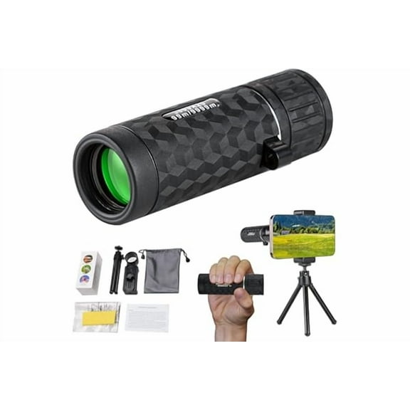 2025 New Monocular, 30x50 Telescope for Adults High Powered with Smartphone Adapter Tripod, High-Definition Low Light Night Vision Monocular for Bird Watching Travel Camping Hiking