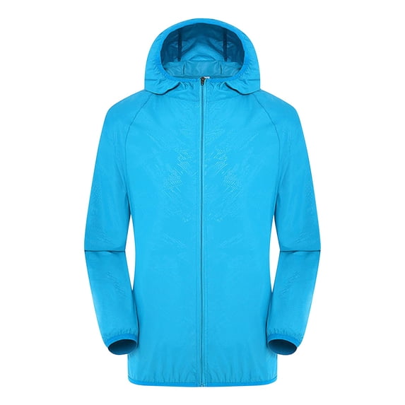 Clearance 2024!Plus Size Winter Coats for Men Solid Rain Jacket Outdoor Hooded Windproof Loose Coat Water Proof Raglan Cuff Storage Bag Winter Coat