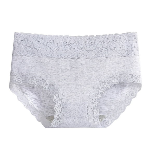 Clearance 2024!Plus Size Women's Breathable Skin Friendly Tummy Tuck Lifting Mid Waist Lace Panties Panties for Women L