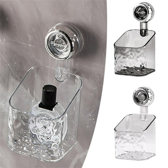 2024 Shower Caddy Light Luxury Glacier Pattern Suction Cup Shelf Shower Dispenser Soap Organizer Multifunctional Bathroom Removable Shower Basket for Kitchen Bathroom (D*1Pcs)