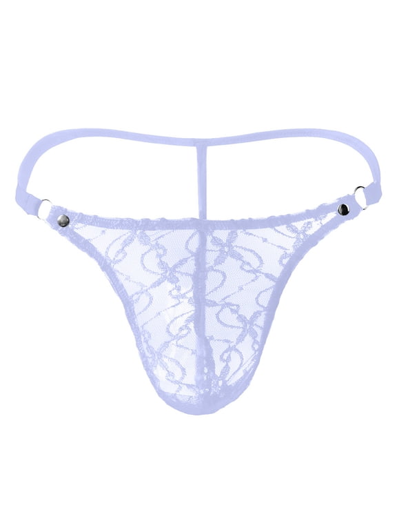 Clothing 2025!Underwear Bikini Men's Lace Mesh Pouch Thong T-back Lingerie Panty Brief Panties