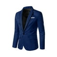 thumbnail image 1 of ZVNAΖH Blazer for Men Slim Fit Suit Jacket Sport Coats Formal Dress Jacket One Button Business Suit Jacket, 1 of 3