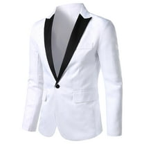 ZVNAΖH Men' Slim Fit Casual Blazer One Button Lightweight Suit Jacket Business Party Sport Coat