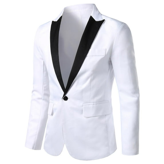 ZVNAΖH Men' Slim Fit Casual Blazer One Button Lightweight Suit Jacket Business Party Sport Coat