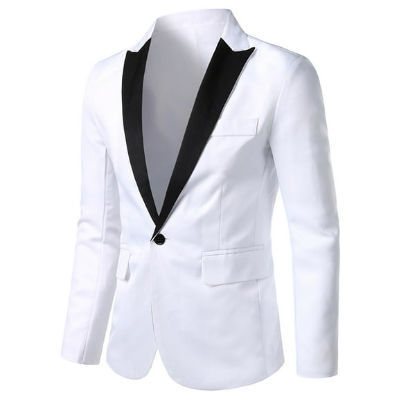 ZVNAΖH Men' Slim Fit Casual Blazer One Button Lightweight Suit Jacket Business Party Sport Coat