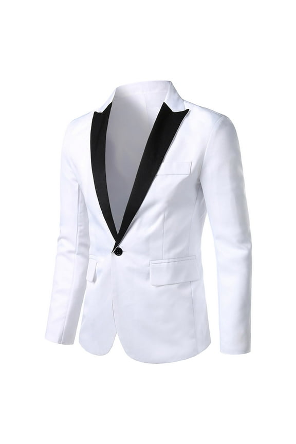 ZVNAΖH Men' Slim Fit Casual Blazer One Button Lightweight Suit Jacket Business Party Sport Coat