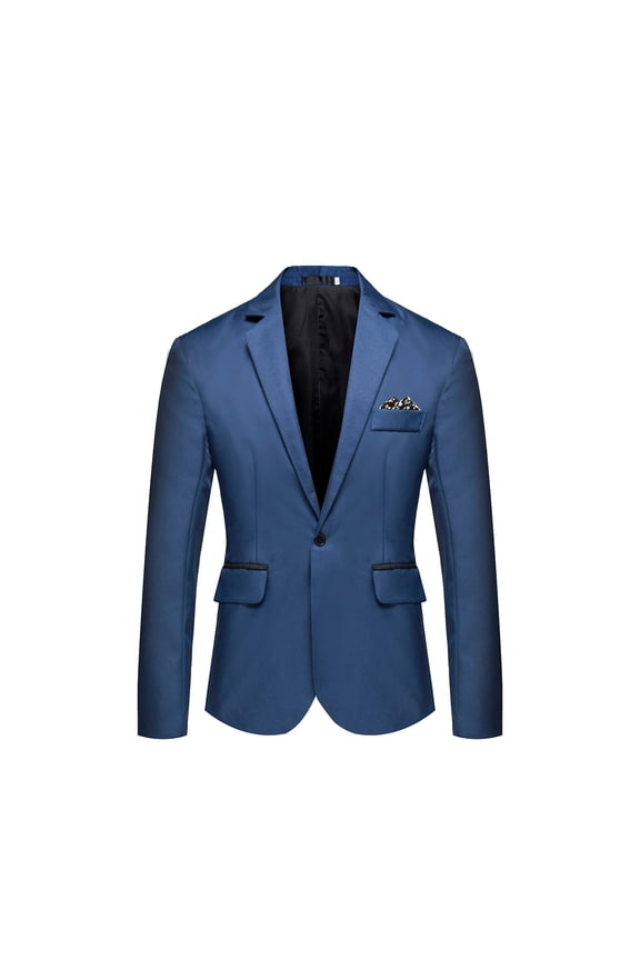 ZVNAΖH Men' Slim Fit One Button Suit Blazer Jacket Casual Party Sport Coat