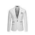 thumbnail image 1 of ZVNAΖH Men' Slim Fit One Button Suit Blazer Jacket Casual Party Sport Coat, 1 of 3