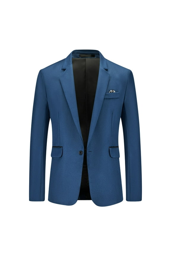 ZVNAΖH Men's Casual Blazer Suit Jackets One Button Lightweight Sport Coats Shawl Lapel Jacket Dinner Prom Party Tuxedo