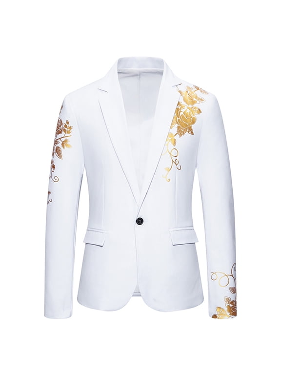 ZVNAΖH Men's Casual Slim Fit Suit Blazer Jacket One Button Lightweight Sport Coats Formal Dress Daily Business Suit Jacket