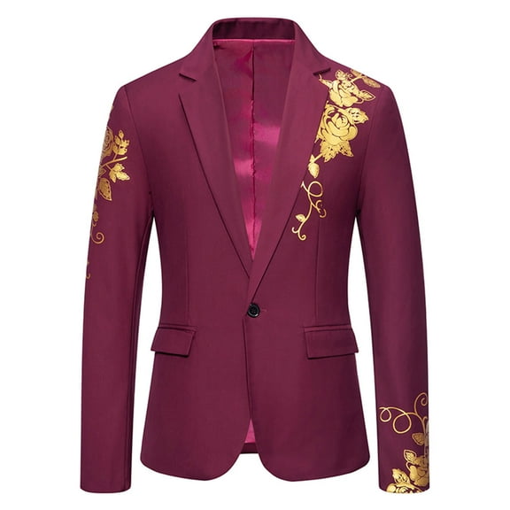 ZVNAΖH Men's Casual Slim Fit Suit Blazer Jacket One Button Lightweight Sport Coats Formal Dress Daily Business Suit Jacket