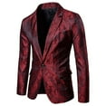 thumbnail image 1 of ZVNAΖH Men's Sequin Blazer Sparkly Glitter Jacket Shiny Floral Suit Jacket Stylish Party Wedding Banquet Prom, 1 of 3