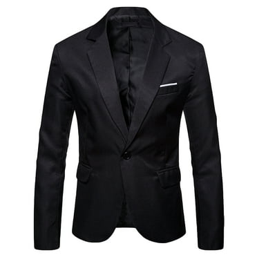 Clearance 2024! ZVNAΖH Mens Casual Sport Coat Slim Fit Lightweight Blazers Jacket One Button Business Suit Jackets