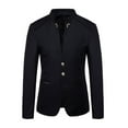 thumbnail image 1 of ZVNAΖH Mens Casual Suit Blazer Jackets Stand Mandarin Collar Lightweight Lined Sport Coats Business Coats, 1 of 9