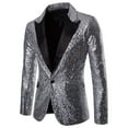 thumbnail image 1 of ZVNAΖH Mens Sequins Blazer Luxury Jacket Costumes Nightclub Bar Dress, 1 of 3