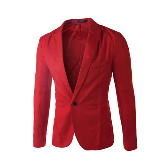 ZVNAΖH Teen Suit Jacket for Young Men One Button Slim Fit Sport Coat Business Daily Blazer