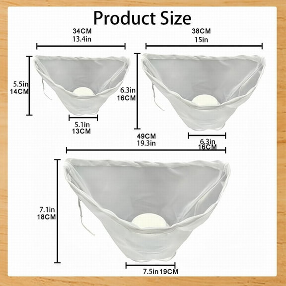 Clearance 2025 New Bowl Shaped Nylon Nut Milk Bag Reusable Cheese Cloth Bag For Straining Mesh Food Strainer Bag For Straining Oat Milk Almond Milk Cheese Making Celery Juice Greek Yogurt