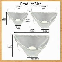Clearance 2025 New Bowl Shaped Nylon Nut Milk Bag Reusable Cheese Cloth Bag For Straining Mesh Food Strainer Bag For Straining Oat Milk Almond Milk Cheese Making Celery Juice Greek Yogurt