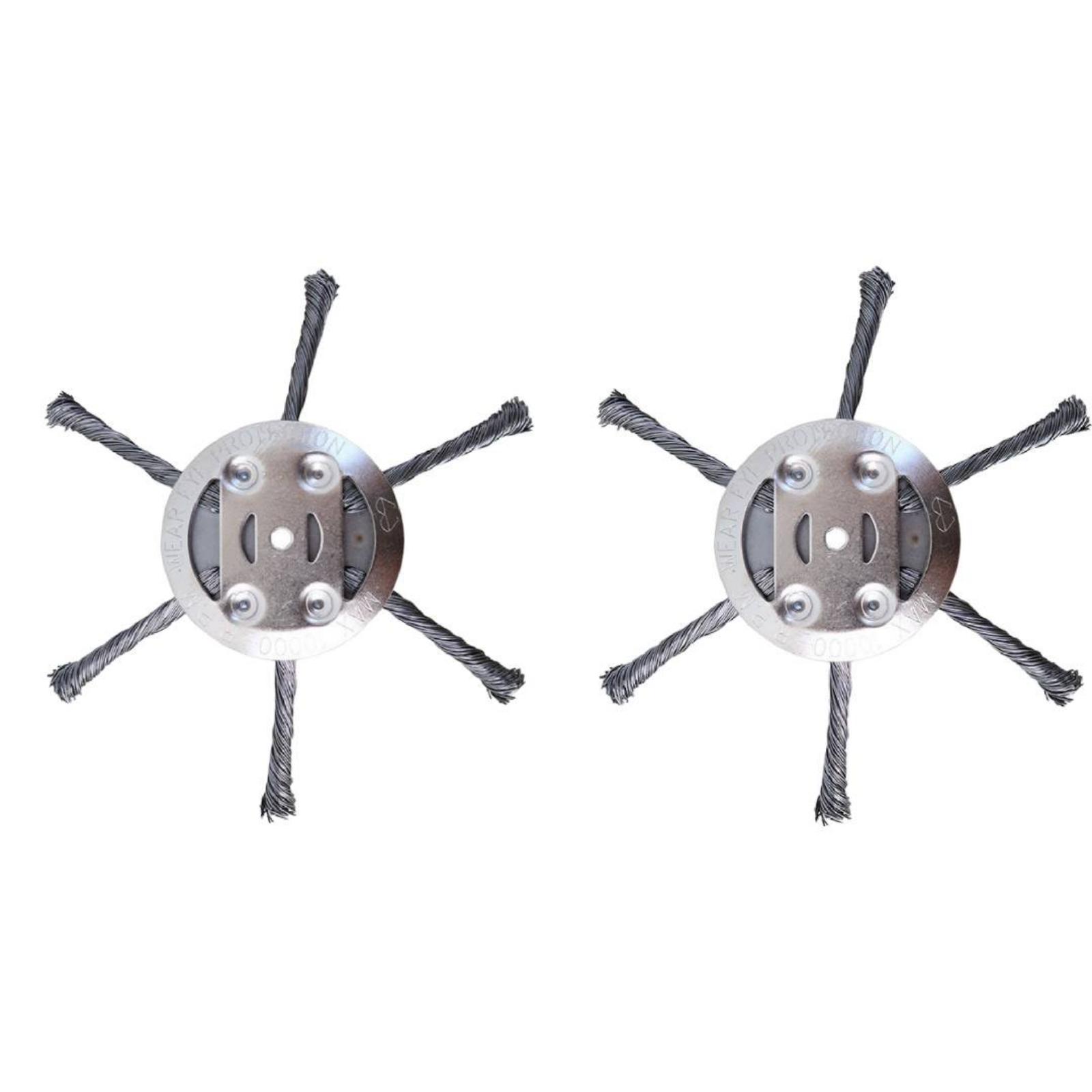 Clearance! 2025 New Steel Wire Grass Trimmer Head 6 Inch, Unbreakable, Compatible with Most Lawn Mower,Tool-Free Installation (6 Blade, 2Pcs)