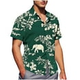 thumbnail image 1 of OGLCCG Mens Hawaiian Shirt Short Sleeve Button Down Shirts Tropical Floral Printed Casual Summer Beach Shirts with Pocket, 1 of 5