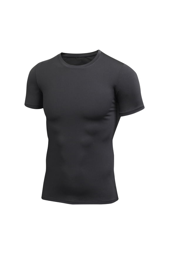 ZVNAΖH Mens Compression Running Short Sleeve T Shirt Sport Training Quick Dry Shirts