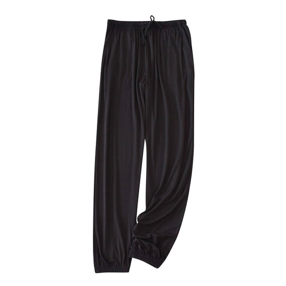ZVNAΖH Mens Pajama Pants, Men's Summer Casual Solid Color Drawstring Sleep Pants Joggers, Super Soft Comfty Lounge Pants