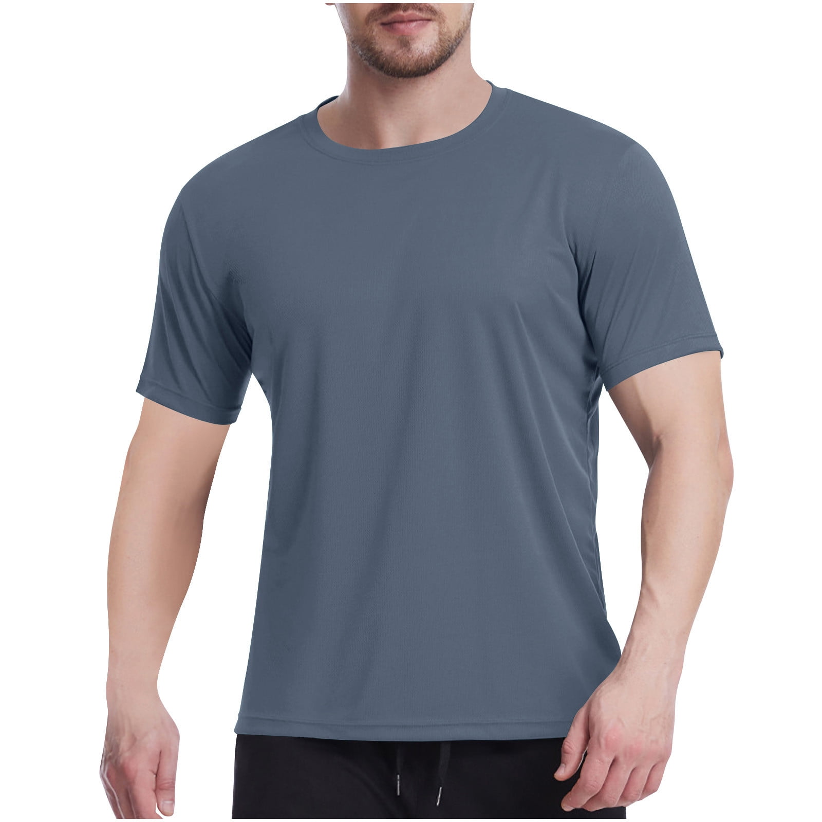Clearance 2025! ZVNAΖH Mens Short Sleeve T Shirts Dry Fit Summer Shirts