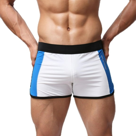 ZVNAΖH Mens Swim Boxer Briefs, Men's Swim Trunk Swimwear Quick Dry Bathing Suit Board Short Sexy Boxer Briefs