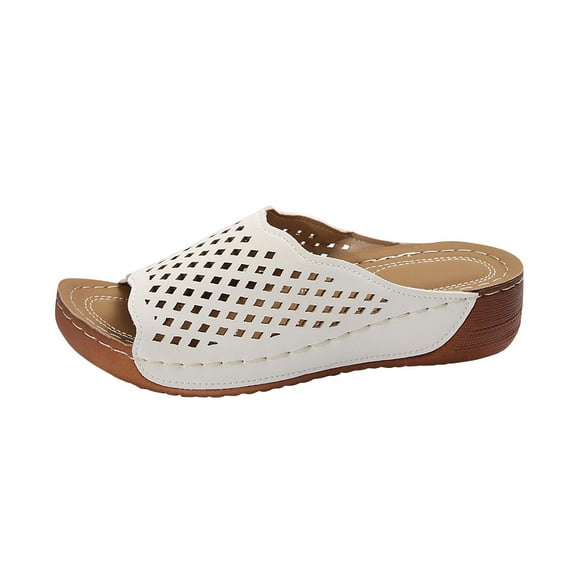 ZVNAΖH Slippers for Women, Womens Thick Sole Slippers Casual Shoes Summer Beach Travel Slipper Hollow Out Slippers