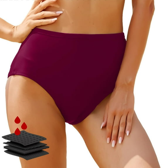ZVNAΖH Women's Swim Bottoms Briefs Bikini Bottoms Period Swimwear Leakproof Bikini Brief Bottoms