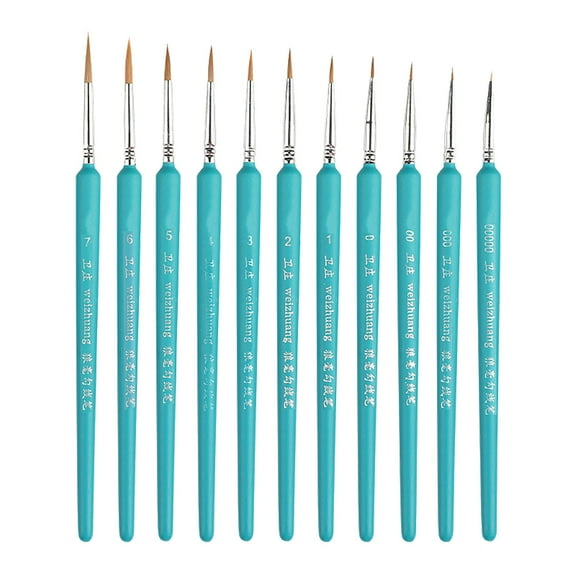 Clearance 2026 11 Pcs Miniature Detail Paint Brush Set with Natural Wood Handle 2024 New Miniature Paint Brushes Mini Small Painting Brushes for Art Crafts Acrylic Watercolor Oil Model Face