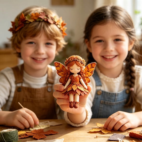 Clearance 2026 Fairy Patchwork kit DIY Collection,Fun Fairies Patchwork Sewing Kit,4pcs Winged Elf Cloth Doll,Handcrafted Pixie Apparel Textile,Artisanal Fabric Nymph Sewing Craft (Pumpkin Fairy)