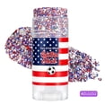 thumbnail image 1 of Clearance! 2026 Red White and Blue Glitter Stick, Patriotic USA Flag Star Glitter for Independence Day, 4th of July Accessories, 4th of July Outfits for Women Men Teens(C), 1 of 6