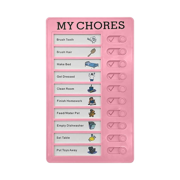 ZZYuan Chore Chart for Adults Boards To Do List RV Checklist Board Portable Chores Chart for Multiple Kids Detachable Plastic DIY Message Home Travel Planning Reminder Chart School Supplies