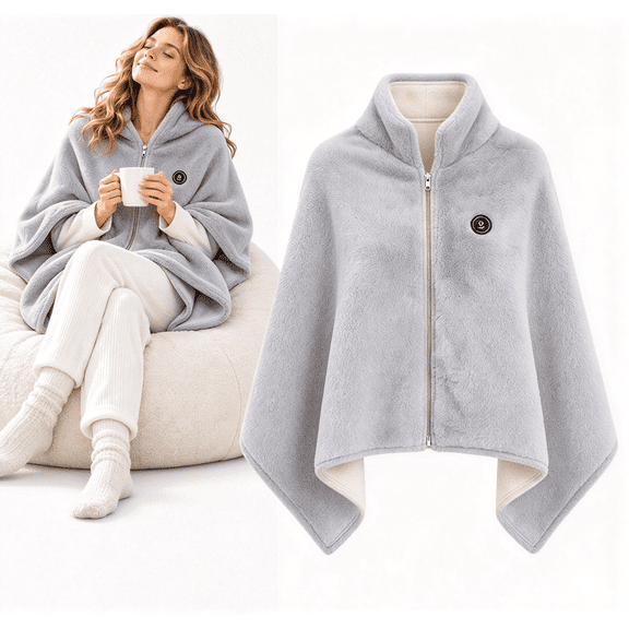 Clearance! 2027 New Heated Shawl Wraps for Women, USB Wearable Heated Blanket (Gray)