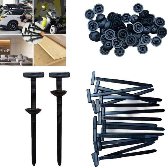 Clearance! 20PCS Nylon Universal Cable Tie Buckle 2026 Upgrade Multipurpose Plastic Cable Ties Tool Heavy Duty Self Locking Nylon Zip Ties UV Resistant Black Zipties for Car Daily Repair (20PCS)