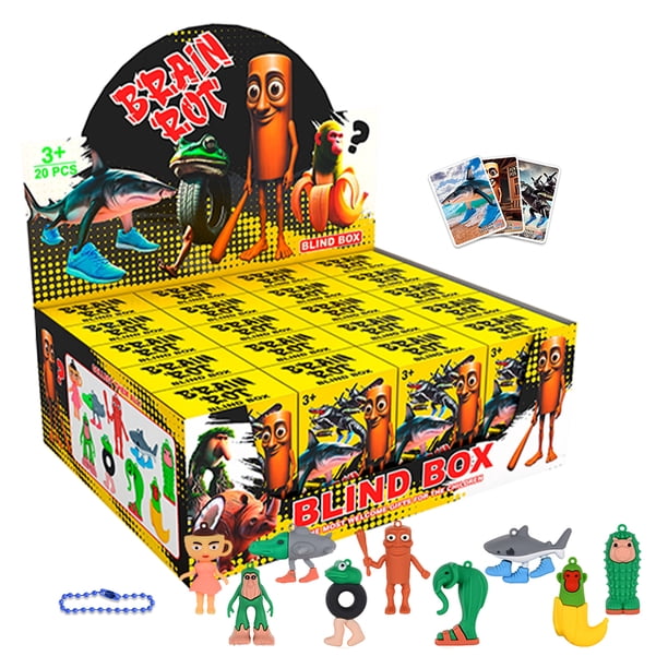 20Pcs Italian Brainrot Blind Box Random Card Inside, 3D Brainrot