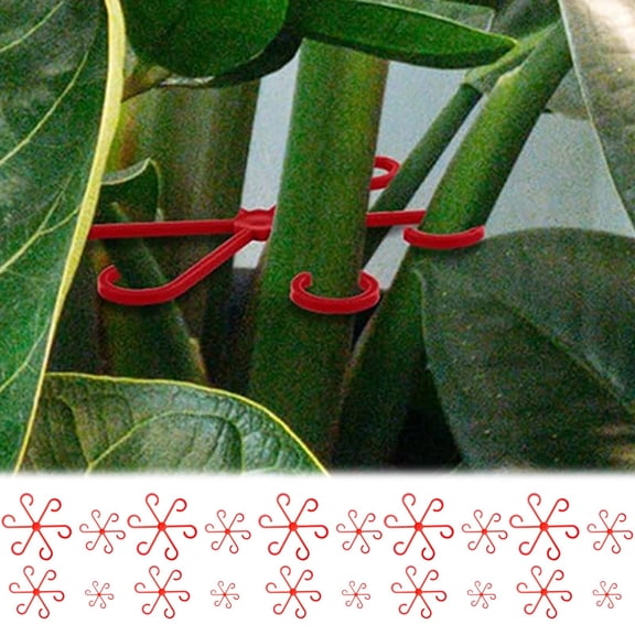 Clearance! 20Pcs Stem Supports for Indoor Plants Plant Support Plant Stem Support Plastic Plant Climbers Stem Holders Reusable Flower Plant Stakes Stem Hook Growth Accessories Fo 5X Plant Clamp 4Pc
