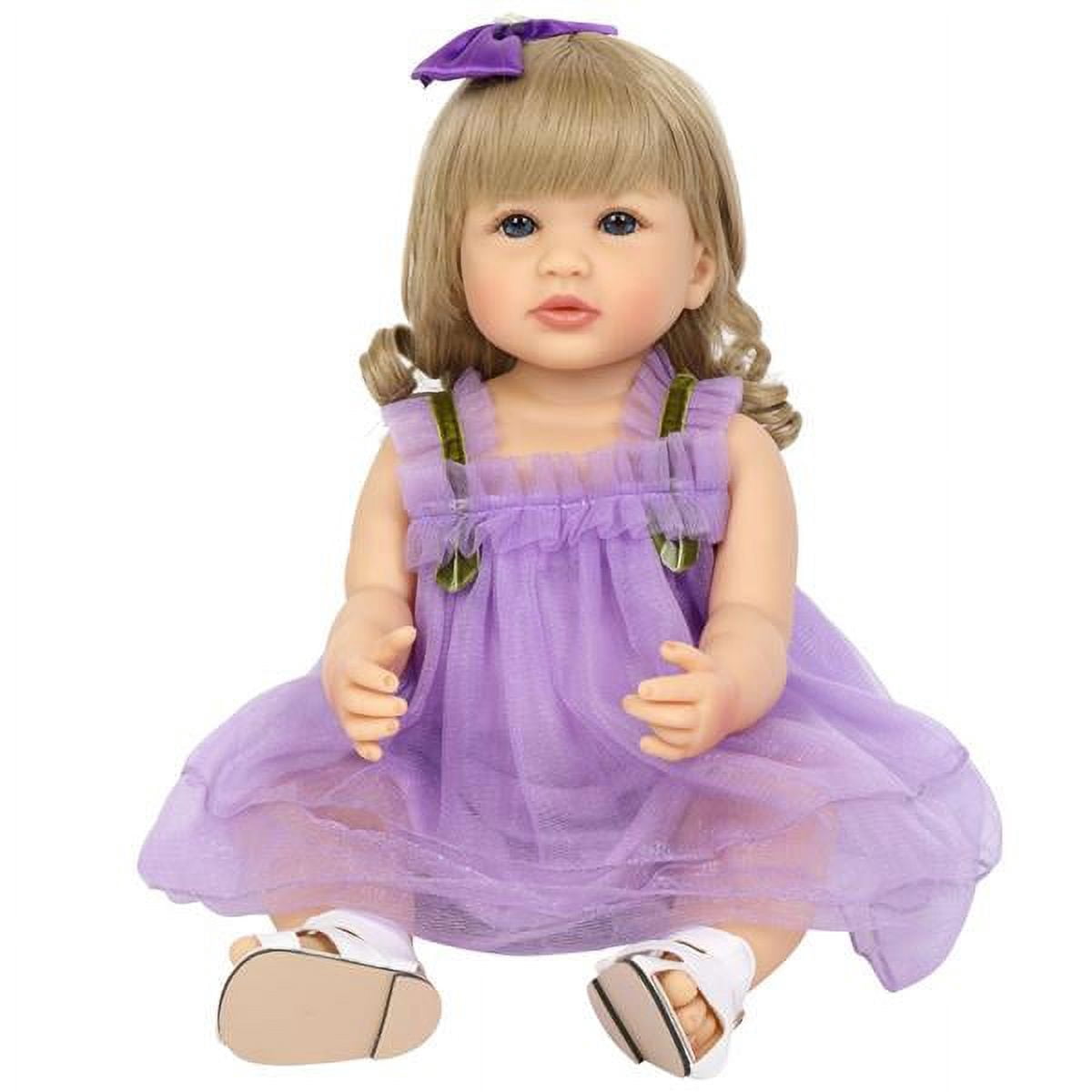 Clearance! 22 inch Full Silicone Realistic Baby Doll,Not Vinyl Material Dolls,Real Full Body
