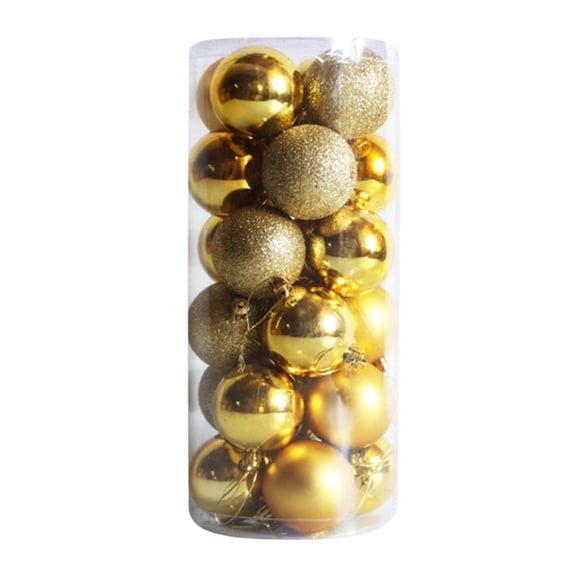 OAVQHLG3B 24Pcs Christmas Ball Ornaments Christmas Tree Decoration Holiday Multiple Styles Ornaments For Christmas Trees Party Ball Decoration