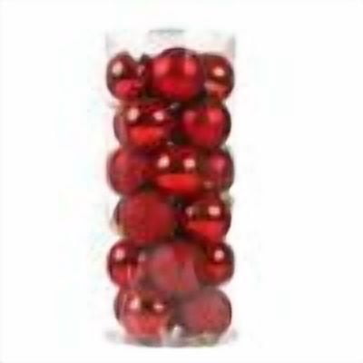 Clearance!24Pcs Christmas Balls Ornaments for Xmas Christmas Tree - Shatterproof Christmas Tree Decorations Large Hanging Ball for Holiday Wedding Party Decoration (Red, 1.6"-4CM)