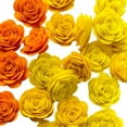 thumbnail image 1 of Clearance! 24pcs Handmade DIY Fake Flower Heads In Bulk Artificial Paper Flowers for Crafts and Decoration Home Party Decoration Scrapbooking Accessories Wreath, 1 of 6