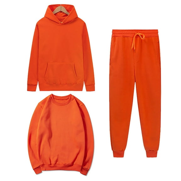 qolati Sweatsuit Set for Women 3 Piece Matching Outfits Full Zipper Oversized Hoodie Sweatshirt Jacket Joggers Long Sleeve Pullover Tops Unisex Tracksuit Lounge Sets