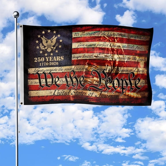 Clearance! 250th Anniversary USA Flag, 4th of July American Flag, 1776-2026 Patriotic Flags, Commemorative House Flags, 3x5 Ft Two-Sided Design, 4th of July Decorations (B)