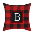 thumbnail image 1 of OAVQHLG3B 26 Initial Letters Christmas Pillow Covers 18x18 Buffalo Plaid Red and Black Christmas Throw Pillow Covers Cotton Cushion Case Xmas Decorations for Sofa Couch Home Living Room Bedroom, 1 of 6