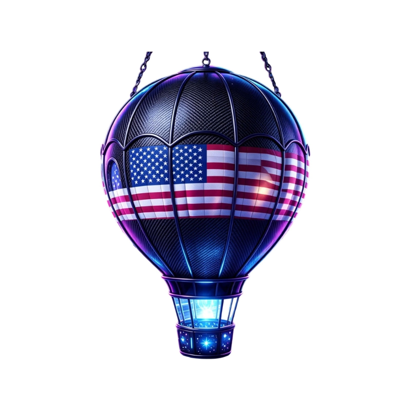 Clearance! 2D Hot Air Balloon Flickering Flame Pendant Acrylic Outdoor ...